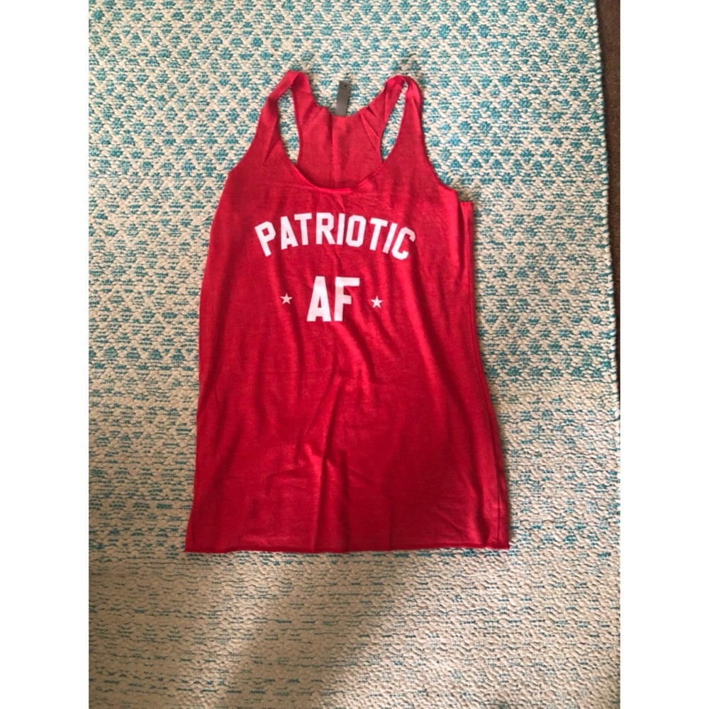 NWOT Next Level Apparel Patriotic AF Oversize Tank